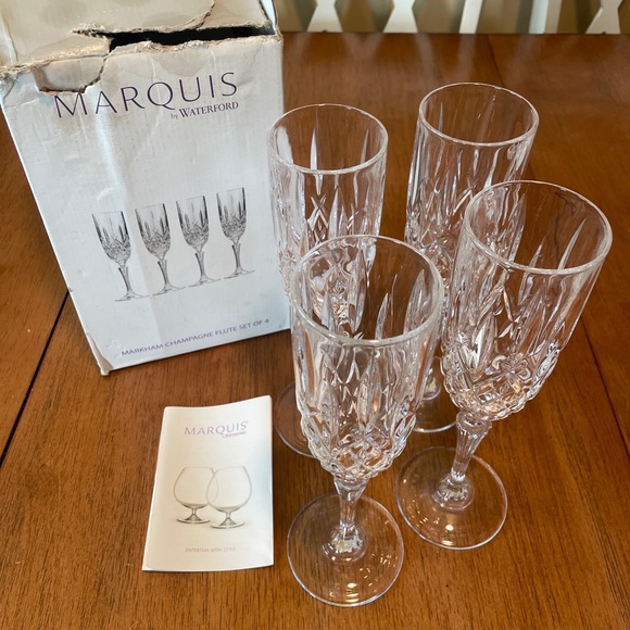 Waterford Crystal Other - Marquis by Waterford Champagne Flutes Set of 4
